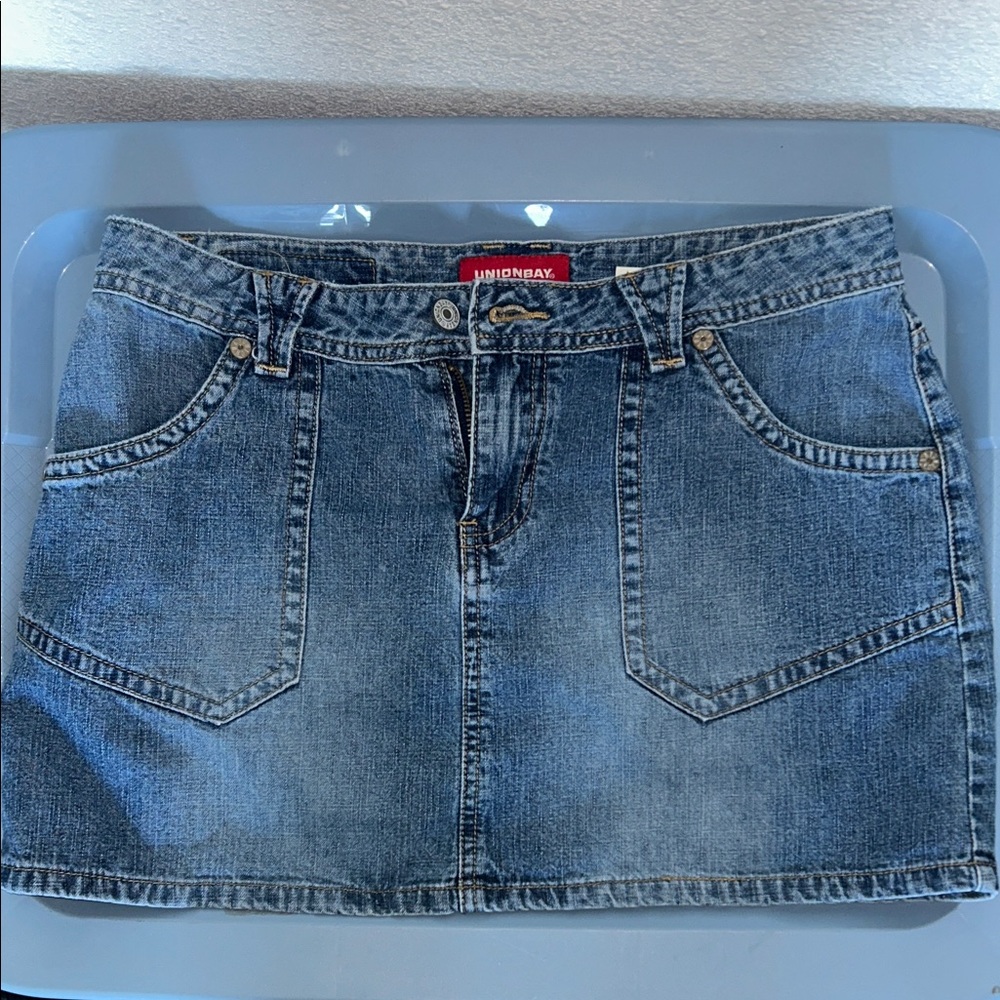 UNIONBAY Women's Classic Blue Mini Skirt